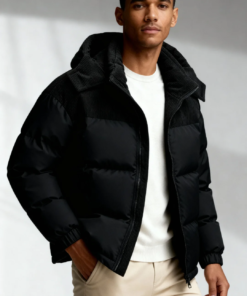 Cordjacke mit Steppung, Isolierung, abnehmbarer Kapuze