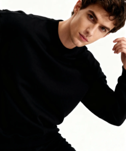 Alternative view of Baumwollpullover mit schwerem Material und Rundhalsausschnitt