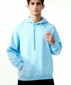 Baumwoll Kapuzenpullover mit schwerem Material und Kängurutasche