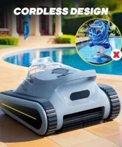 2026 Crab Kabelloser Roboter-Poolsauger, Wandklettern, automatischer Poolreiniger, geeignet für Wände und Böden von 150 m² großen Pools