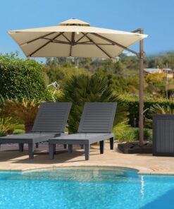 2026 Chaiselongue-Stühle für den Außenbereich, 4er-Set mit verstellbarer Rückenlehne, stabile Liegen für Terrasse und Poolrand, einfache Montage, wasserdicht und leicht mit einer Tragfähigkeit von 120 kg, schwarz