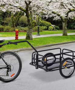 2026 Aosom Faltbarer Fahrradanhänger mit Anhängerkupplung, 36 kg Tragkraft, 40,6 cm Räder, schwarz