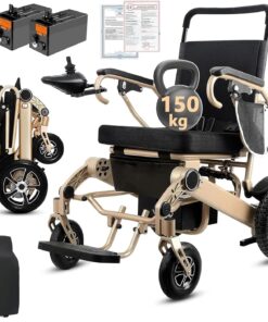 2026 WEYRAL 50cm Breite Sitz Elektrischer Rollstuhl für Erwachsene,mit Schutzhülle, Leichter Elektro Rollstuhl bis 150kg,40km Lange Elektrorollstuhl, Elektro Rollstuhl für Senioren
