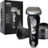 Braun Series 9 Pro Premium Rasierer Herren mit 4 1 Scherkopf, Elektrorasierer & ProLift Trimmer, PowerCase, 5-in-1 Reinigungsstation, 60 Min Laufzeit, Made in Germany, 9477cc, silber