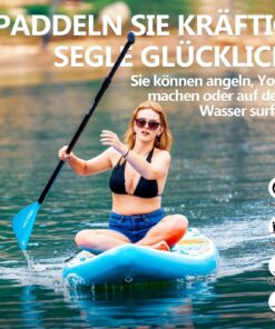 2026 COOLCAA 354cmx86cmx15cm Stand Up Paddling Board mit Premium SUP Zubehör, Tragkraft bis 210kg, SUP Board für Erwachsene und Jugendliche Aller Niveaus