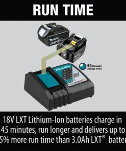 2026 18-Volt-LXT-Akku und Rapid Optimum Charger Starter Pack (5,0 Ah) mit Bonus bürstenlosem 18-V-LXT-Trenn-/Winkelschleifer BL1850BDC2XAG04