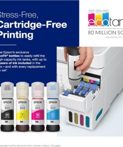 2026 ET-4800 Kabelloser All-in-One-Supertank-Drucker ohne Patronen mit Scanner, Kopierer, Fax, ADF und Ethernet – Ideal für Ihr Home-Office, Weiß