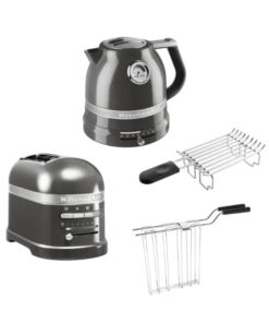 2026 KitchenAid Artisan Frühstücksset inkl. Wasserkocher 5KEK1522, 2 Scheiben Toaster 5KMT2204 und Brötchenaufsatz