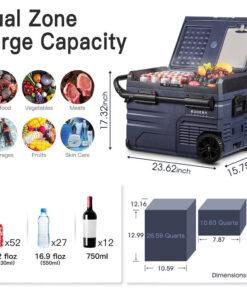 2026 12 Volt 37 Qt. Tragbarer Autokühlschrank, Autogefrierschrank für Outdoor, Camping, Reisen, Wohnmobil, APP-Steuerung