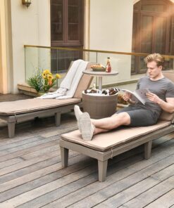 2026 Chaiselongue-Stühle für den Außenbereich, 4er-Set mit verstellbarer Rückenlehne, stabile Liegen für Terrasse und Poolrand, einfache Montage, wasserdicht und leicht mit einer Tragfähigkeit von 120 kg, schwarz