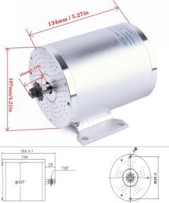 2026 72 V 3000 W bürstenloser Motorsatz mit 24 Mosfet 50 A-Controller und Gashebel für Elektroroller, E-Bike-Motor, Motorrad-DIY-Teileumbausatz (6 Teile in 1 und Motor mit Fuß)