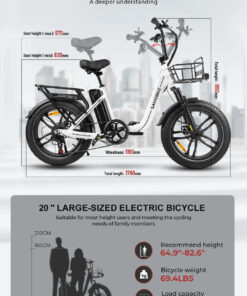 SAMEBIKE C05 Pro 36V 13Ah Akku 500W Motor Step-Through faltbares Fat Tire E-Bike