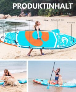 2026 COOLCAA 354cmx86cmx15cm Stand Up Paddling Board mit Premium SUP Zubehör, Tragkraft bis 210kg, SUP Board für Erwachsene und Jugendliche Aller Niveaus