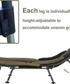 2026 Campingbetten für Erwachsene, 150 kg, mit Tragetasche, robustes Klappbett mit weich gepolstertem Kissen, tragbares Militärbett für die Jagd, um 180° verstellbare Liegefläche für den Außenbereich