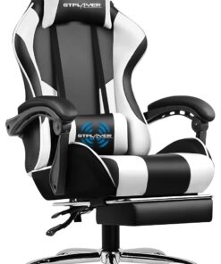 2026 GTPLAYER Gaming Stuhl, Computerstuhl mit Fußstütze und Lordosenstütze, höhenverstellbar