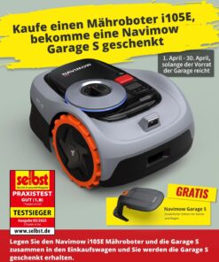 Navimow Garage S, Hochklappbar, Keine Signalblockierung, Schutz vor Sonne und Regen, Zubehör für Mähroboter Navimow i105E, i108E