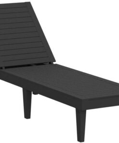 2026 Chaiselongue-Stühle für den Außenbereich, 4er-Set mit verstellbarer Rückenlehne, stabile Liegen für Terrasse und Poolrand, einfache Montage, wasserdicht und leicht mit einer Tragfähigkeit von 120 kg, schwarz