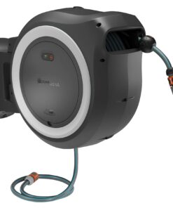 2026 Gardena Akku-Wand-Schlauchbox PowerRoll XL Ready-to-use-Set: Automatischer Schlauchaufroller mit 35 m Gartenschlauch, Schlauchführung und RollControll, Komplett-Set mit Akku (18642-20)