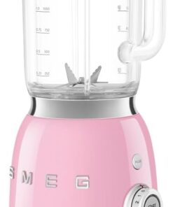 Smeg, BLF03PKEU, 1,5 l Standmixer, 4 -Geschwindigkeitsstufen, 4 Automikprogramme, Abnehmbare Doppelklinge, Deckelöffnung transparent mit Dosierkappe, rutschfest, 800W, Rose