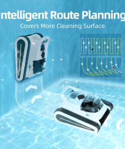 2026 Crab Kabelloser Roboter-Poolsauger, Wandklettern, automatischer Poolreiniger, geeignet für Wände und Böden von 150 m² großen Pools