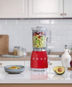 Smeg, BLF03PKEU, 1,5 l Standmixer, 4 -Geschwindigkeitsstufen, 4 Automikprogramme, Abnehmbare Doppelklinge, Deckelöffnung transparent mit Dosierkappe, rutschfest, 800W, Rose