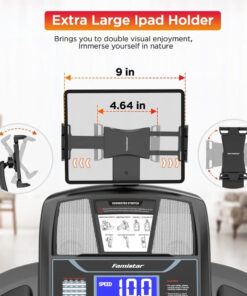 2026 Famistar Klapp-Laufband für zu Hause mit 15 Stufen Automatischer Steigung, 300LB Kapazität, 10MPH Höchstgeschwindigkeit