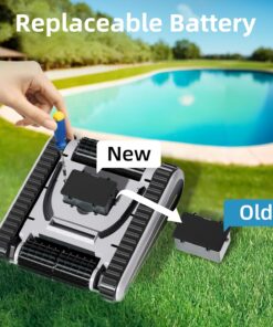 2026 Crab Kabelloser Roboter-Poolsauger, Wandklettern, automatischer Poolreiniger, geeignet für Wände und Böden von 150 m² großen Pools