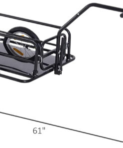 2026 Aosom Faltbarer Fahrradanhänger mit Anhängerkupplung, 36 kg Tragkraft, 40,6 cm Räder, schwarz