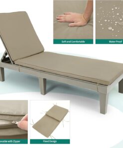 2026 Chaiselongue-Stühle für den Außenbereich, 4er-Set mit verstellbarer Rückenlehne, stabile Liegen für Terrasse und Poolrand, einfache Montage, wasserdicht und leicht mit einer Tragfähigkeit von 120 kg, schwarz
