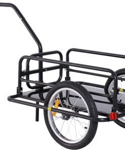 2026 Aosom Faltbarer Fahrradanhänger mit Anhängerkupplung, 36 kg Tragkraft, 40,6 cm Räder, schwarz