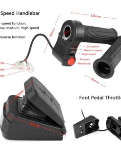 2026 72 V 3000 W bürstenloser Motorsatz mit 24 Mosfet 50 A-Controller und Gashebel für Elektroroller, E-Bike-Motor, Motorrad-DIY-Teileumbausatz (6 Teile in 1 und Motor mit Fuß)