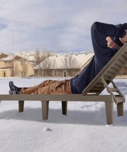2026 Chaiselongue-Stühle für den Außenbereich, 4er-Set mit verstellbarer Rückenlehne, stabile Liegen für Terrasse und Poolrand, einfache Montage, wasserdicht und leicht mit einer Tragfähigkeit von 120 kg, schwarz