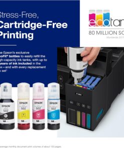 2026 ET-4800 Kabelloser All-in-One-Supertank-Drucker ohne Patronen mit Scanner, Kopierer, Fax, ADF und Ethernet – Ideal für Ihr Home-Office, Weiß