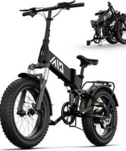 2026 TST Electric Bike, 4.0 Fat Tire Foldable Ebike, 48V 13Ah Batterie, 750W Electric Commuter Bicycle mit LCD, 20“ One-Step Folding Electric City Bike für Männer Frauen, Schwarz