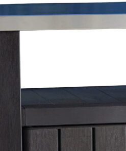 2026 2026 Keter Unity XL Mobiler Patio-Wagen – Wetterfester Außenküchentisch mit Edelstahl-Arbeitsfläche, Abschließbarem Stauraum & Zubehör