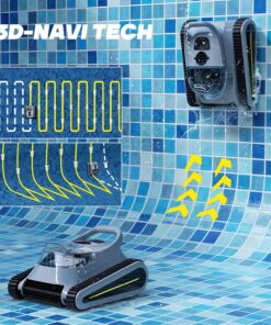 2026 Crab Kabelloser Roboter-Poolsauger, Wandklettern, automatischer Poolreiniger, geeignet für Wände und Böden von 150 m² großen Pools
