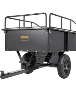2026 VEVOR Hochleistungs-ATV-Anhänger, Kippwagen aus Stahl, 750 Pfund, 15 Kubikfuß, Gartenanhänger mit abnehmbaren Seitenwänden zum Fahren, L – MadeInUSA