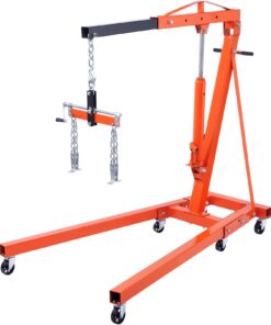 2026 BENTISM 2T Klappbarer Motorkran Motorheber mit Wasserwaage 4400 lbs/2 Tonnen Hochleistungs-Hubsteiger Werkstattkran Alterungsbeständiger Motorkran