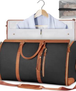 BowLift | GARMENTGO Travel Garment Bag – Foldable PU Leather Suit Carrier for Wrinkle-Free & Stylish Travel