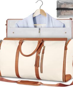 BowLift | GARMENTGO Travel Garment Bag – Foldable PU Leather Suit Carrier for Wrinkle-Free & Stylish Travel
