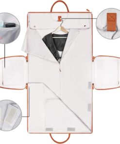 BowLift | GARMENTGO Travel Garment Bag – Foldable PU Leather Suit Carrier for Wrinkle-Free & Stylish Travel