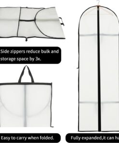 BowLift | Long Garment Storage Cover – 180cm Dress Bag with Zipper & Window (Buy 1, Get 1 FREE)