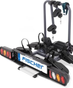 Fischer Kupplungs-Fahrradträger ProlineEvo 2, für 2 Fahrräder bis 60kg Nutzlast, E-Bike geeignet, vormontiert, abschließbar, faltbar