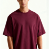 Baumwoll T Shirt mit schwerem Material und Rundhalsausschnitt